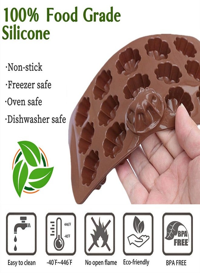 JOERSH 4PCS Silicone Chocolate Flower Molds for Candy, Fat Bombs Snacks, Truffles, 11 Floral Shapes 60 Cavities Candle Soap Wax Melts Mold (Rose, Sunflower, Tulip, Coreopsis) - Image 3