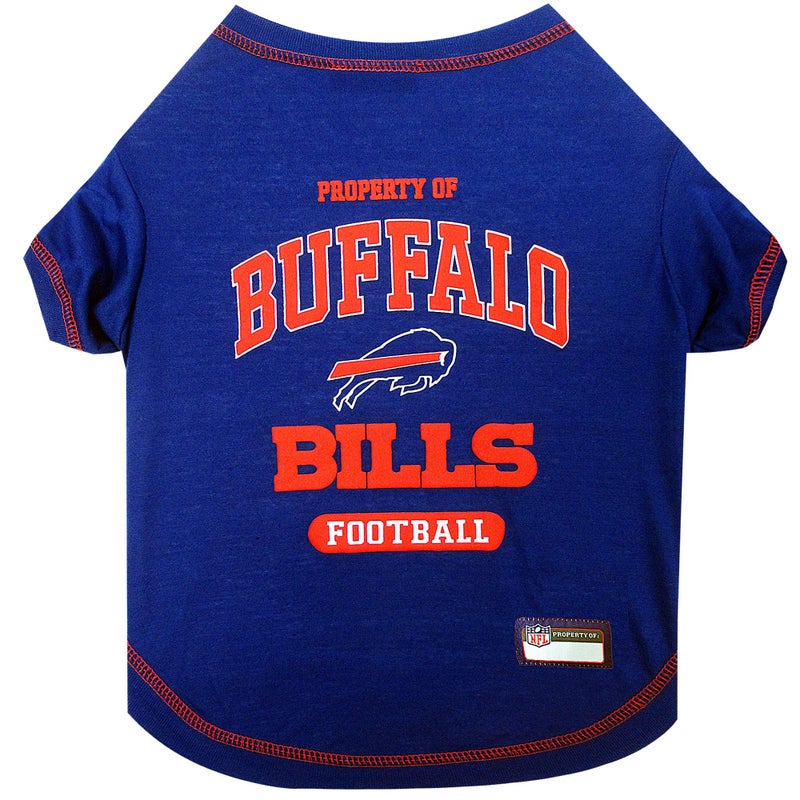 NFL Buffalo Bills Dog T-Shirt for Pets, Size Medium. Officially Licensed Pet Shirt with Team Logo, Soft Stretchable Comfort Fit Apparel for Dogs & Cats