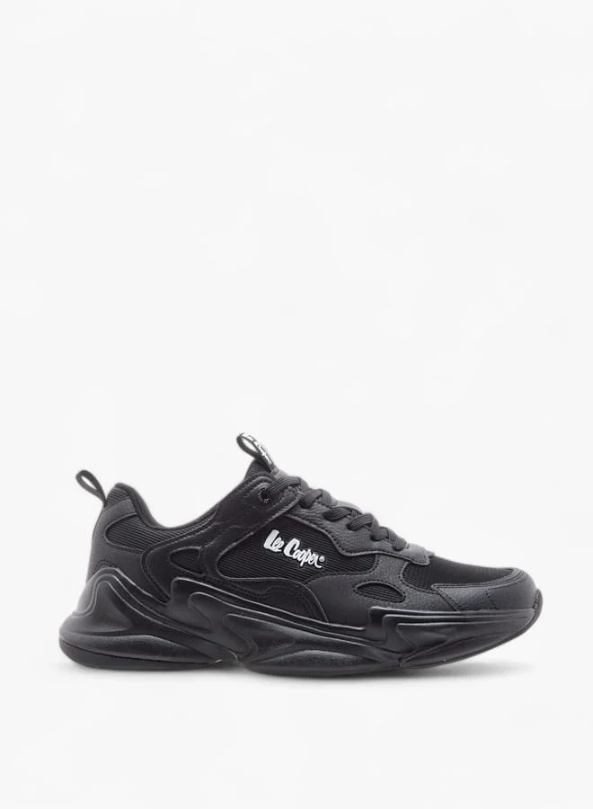 Lee Cooper Men's Panelled Sneakers with Lace-Up Closure