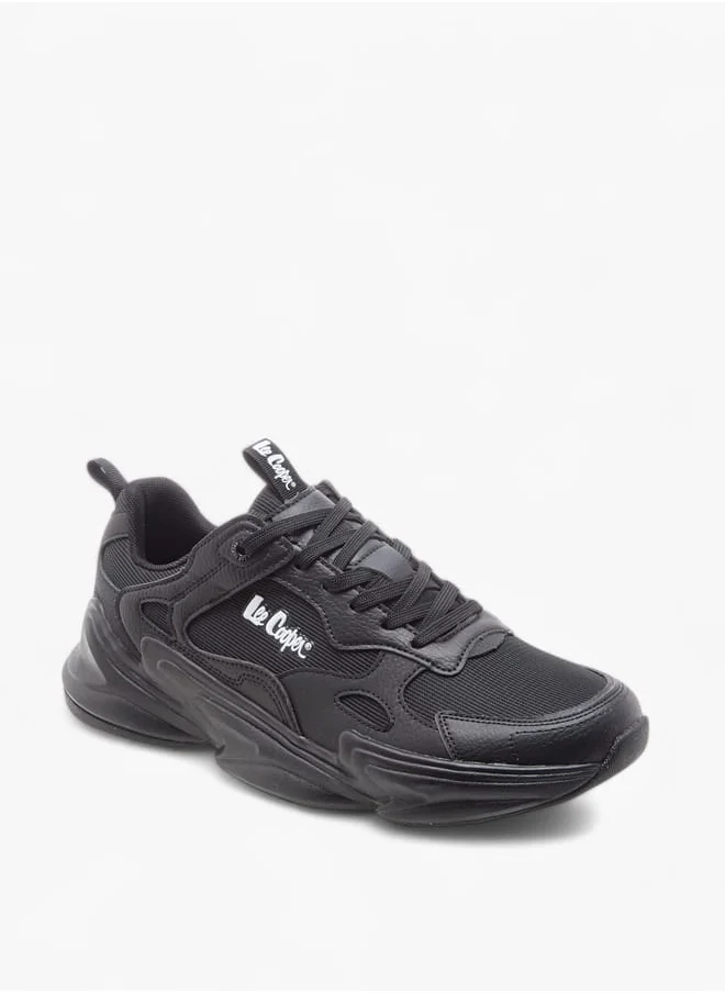 Lee Cooper Men's Panelled Sneakers with Lace-Up Closure