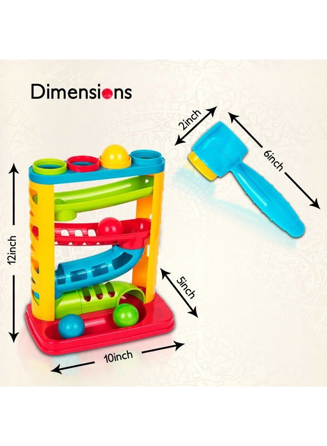 Playkidz Durable Pound A Ball Toys for Toddler, Stacking, Learning, Active, Early Developmental Hammer Montessori Toys, Fun Gifts for Boy & Girl - STEM Educational Toy - Great Birthday Gift - Image 4