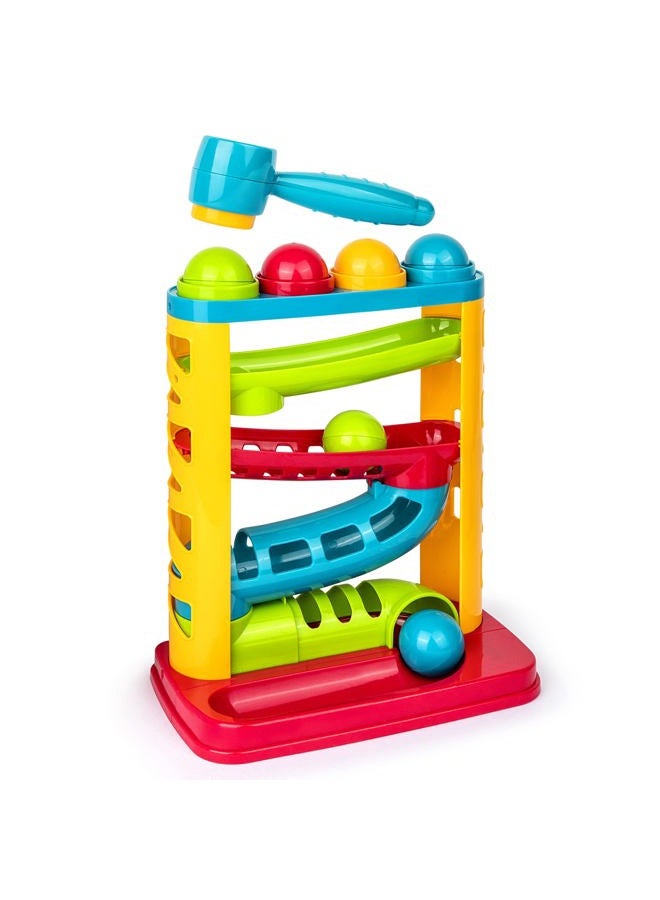 Playkidz Durable Pound A Ball Toys for Toddler, Stacking, Learning, Active, Early Developmental Hammer Montessori Toys, Fun Gifts for Boy & Girl - STEM Educational Toy - Great Birthday Gift - Image 1