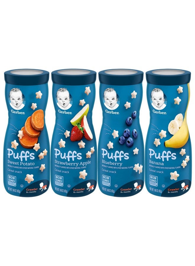 Gerber Gerber Graduates Apple Strawberry, Banana, Sweet Potato, Blueberry Puffs /pack of 4 1.48oz - Image 1