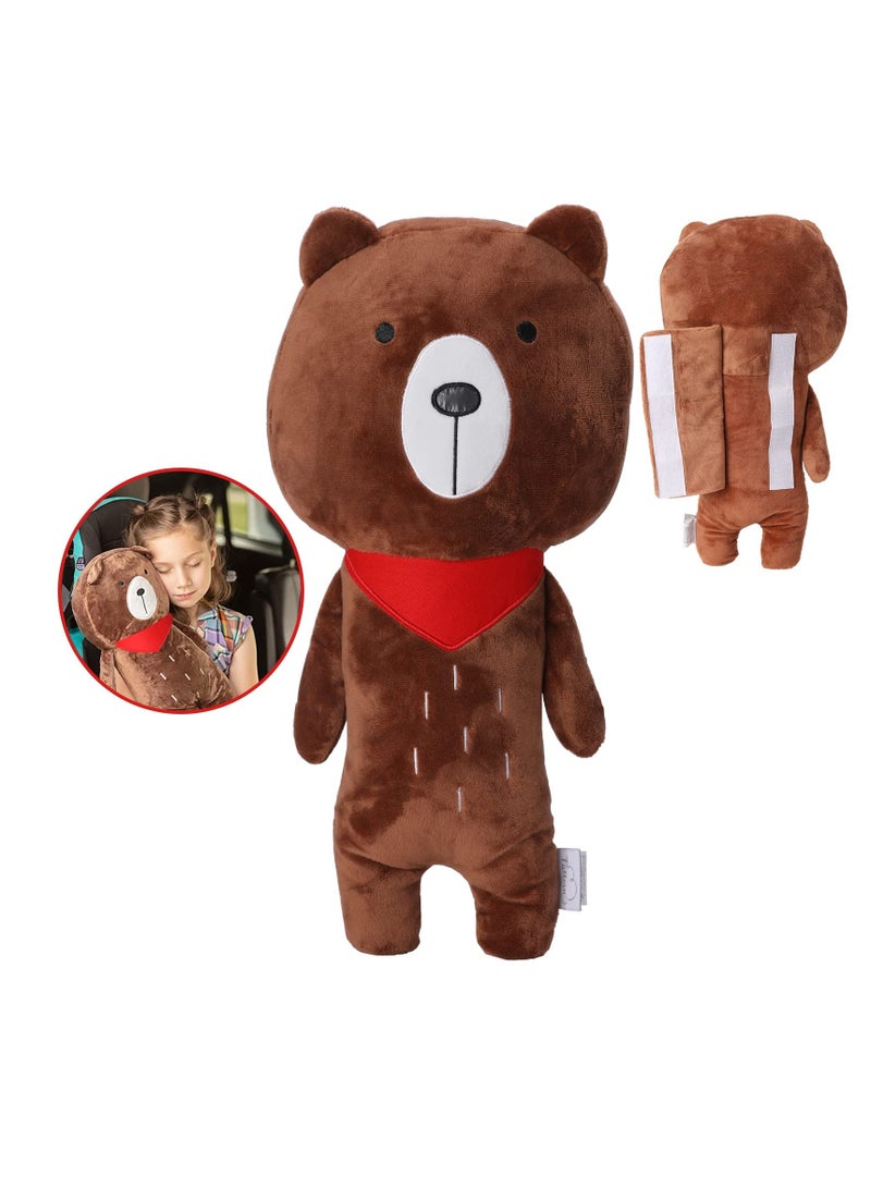 SOLARAE Seat Belt Cover Pillow for Kids Car Seatbelt Cushion Head Shoulder Neck Support Protector Pad Soft Stuffed Plush Travel Vehicle Safety Belts Strap Seatbelt Pillow For Kids Of All Ages - Image 1