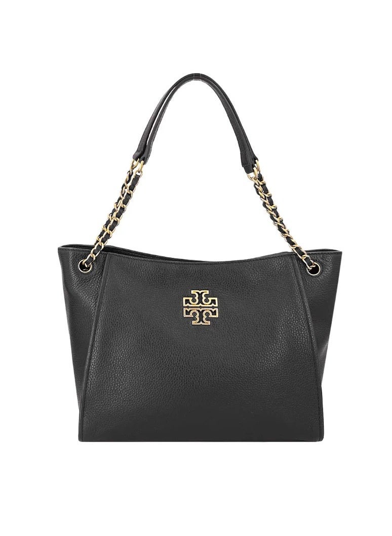 Burch - Tory Burch Britten Cowhid Fashion Simple Commuter Large Capacity Tote Handbag Shoulder Bag - Image 1
