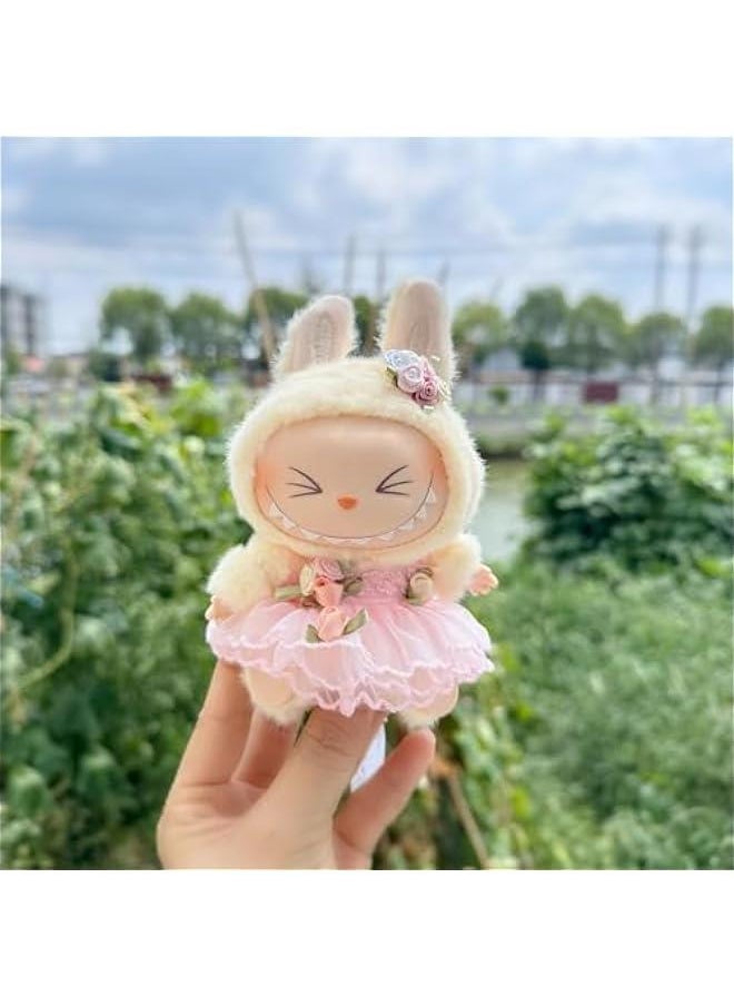 Labubu Clothes for Doll,Labubu Outfit Doll,Doll Princess Skirt,17cm Doll Clothes Suitable for 17cm labubu Dolls Accessories (Style D) 