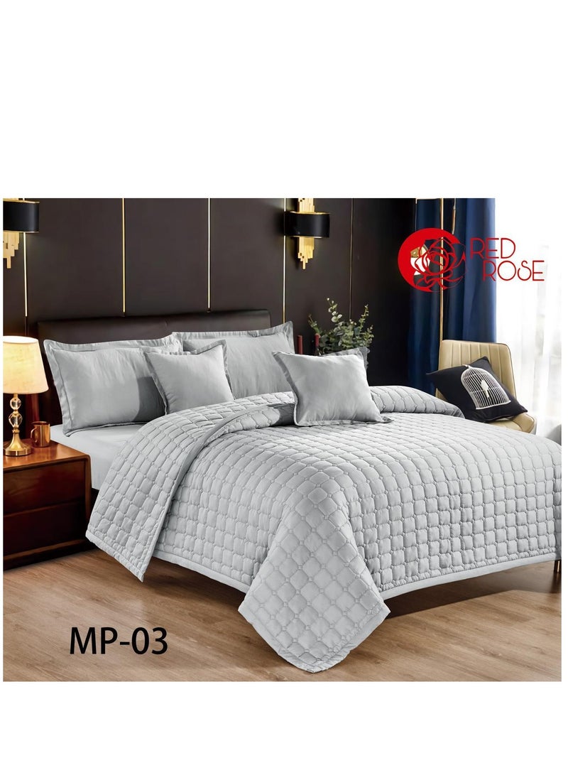 ريد روز طقم لحاف نفرين مفرش مضغوط مكون من 6 قطع مايكروفايبر مقاس 240x220 سم - Image 1