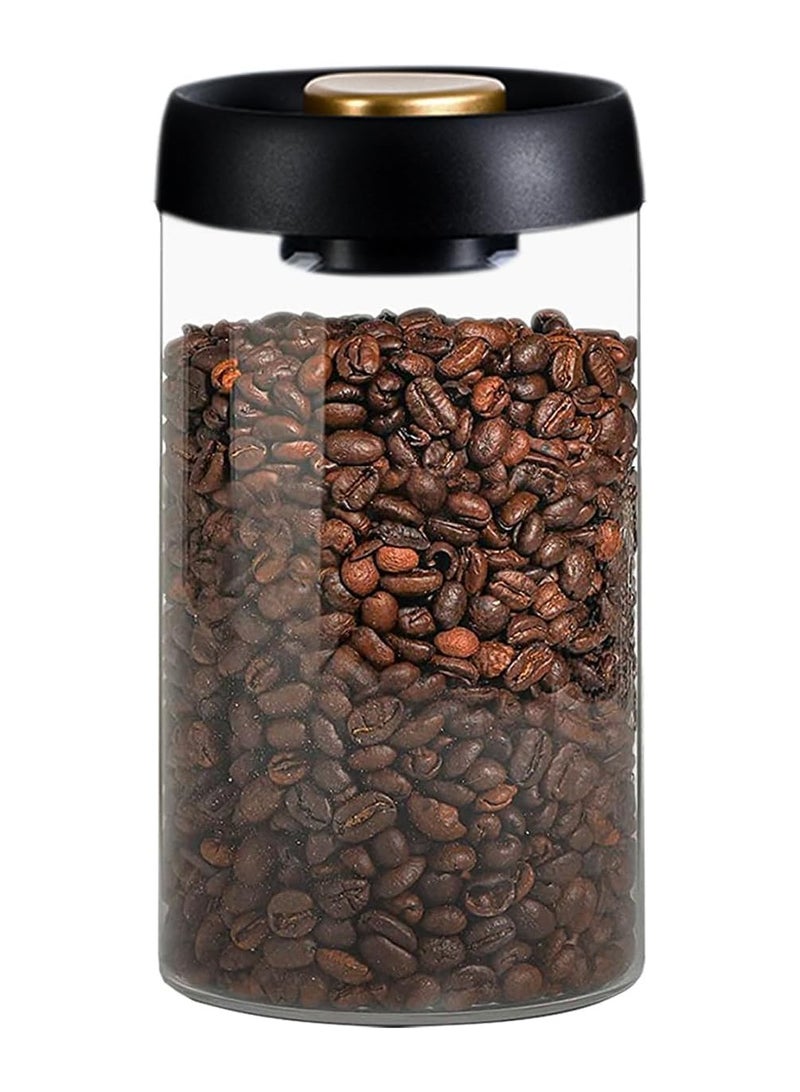 YQbest Glass Kitchen Storage Jars, Coffee Canisters with Airtight Lid Seal, Food Storage Containers - Perfect for Coffee Beans, TeaLeaves, Sugar, Candy, Spices, Rice (1200ml/40 Ounces) - Image 1