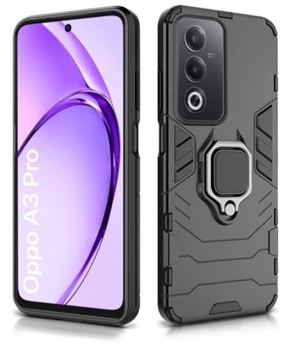 AIBEX Armor Back Cover Compatible for Oppo K12X 5G / Oppo A3 Pro 5G| Rugged Shockproof Case with Ring Holder & Kickstand | Military-Grade Protection | Magnetic Car Mount Compatible - Image 3