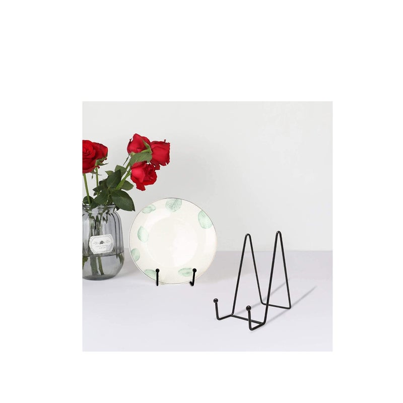 SOLARAE حاملات الأطباق للعرض - حامل أطباق بقطر 3 إنش + حامل إطار معدني للصور، الأطباق الزخرفية، الكتب، حامل الصور (عبوة 2) - Image 3