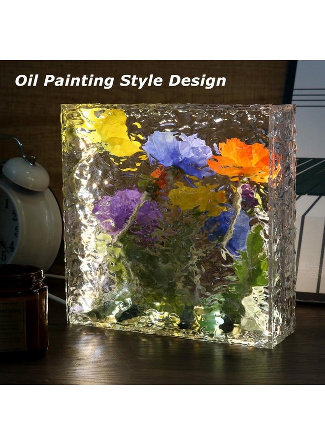 SMUK - Handmade Led Artificial Flowers Lamp, 3-Way Dimmable Flower Table Lamp In Clear Acrylic Box, Unique Decorative Night Light For Bedroom Living Room, Flower Birthday Gift For Women And Girls - Image 1
