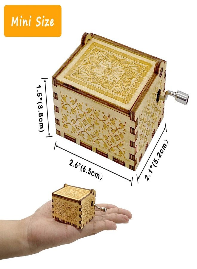 Auduye Music Box You are My Sunshine, Unique Gifts for Mom/Daughter/Wife, Wooden Hand Crank Vintage Colorful Musical Boxes for Birthday/Anniversary/Christmas/Valentines Day/Mothers Day Wood - Image 2