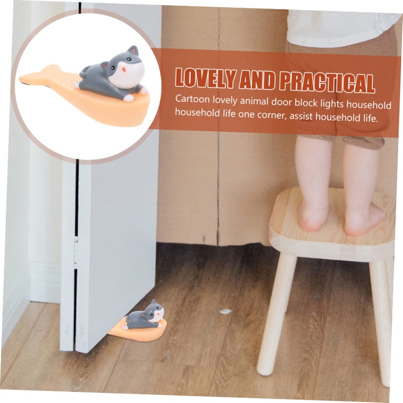 Non Slip Animal Door Stopper Wedge 14X7X5CM Multicolor For Home Office Safety - Image 4