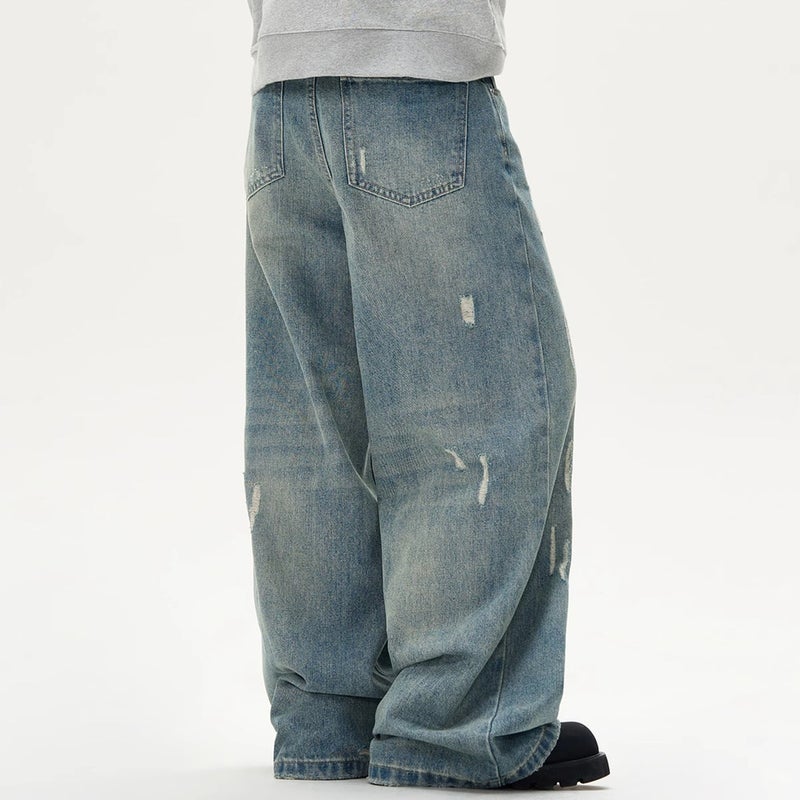 Unisex Classic Denim Jeans Loose Fit Daily Outdoor Wear - Image 5