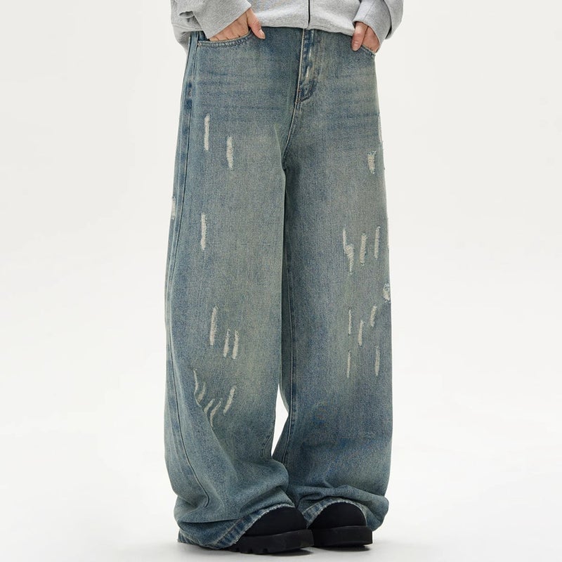 Unisex Classic Denim Jeans Loose Fit Daily Outdoor Wear - Image 4
