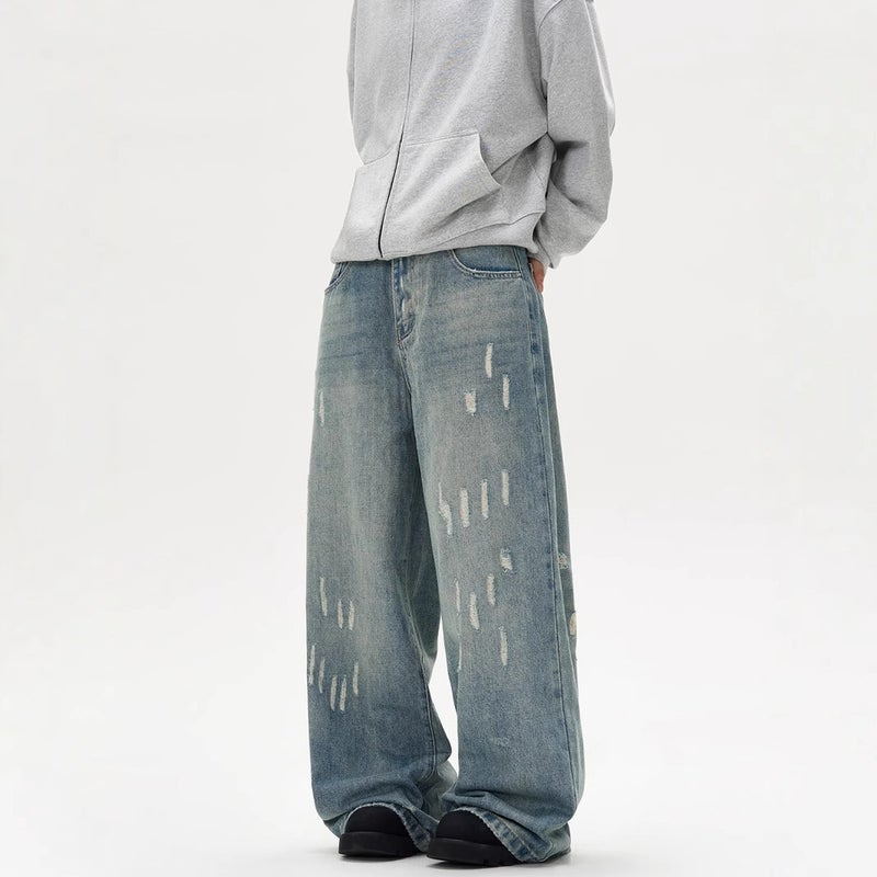 Unisex Classic Denim Jeans Loose Fit Daily Outdoor Wear - Image 2
