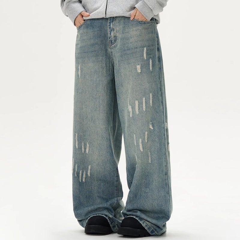 Unisex Classic Denim Jeans Loose Fit Daily Outdoor Wear - Image 3