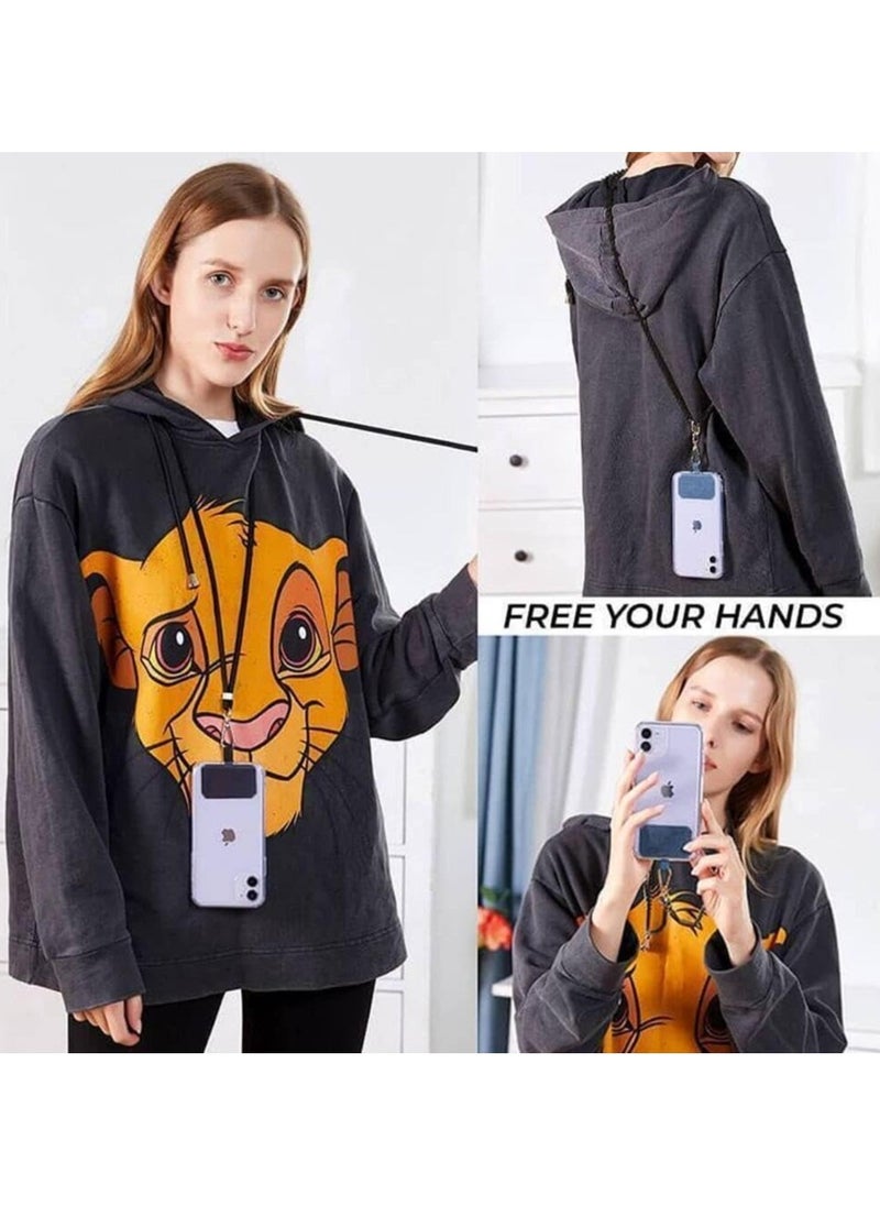 TREYO - Adjustable Universal Phone Lanyard - High-Quality Nylon Strap with USB Charging and Fingerprint Compatibility, Anti-Theft Design, Ideal for Phones, Work Cards, Student IDs, and Keychains - Image 1