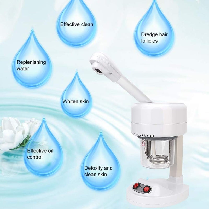 woobles Tabletop Facial Steamer, Portable Beauty Salon Hot Mist Face Steamer, Hydrating Moisturizing Spray Machine for Home and Beauty Salon, Facial Deep Cleaning(US 110V)-Us 110v - Image 2