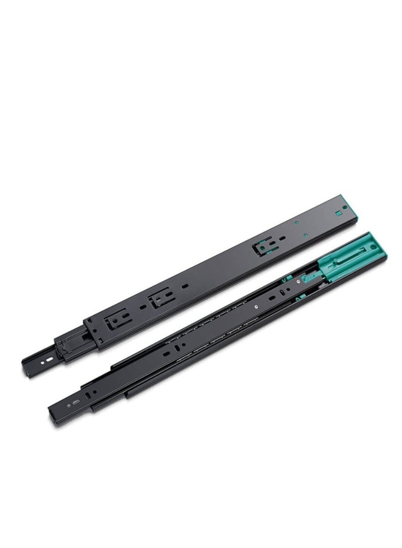 STARKE Drawer Damping Trinodal Ball Bearing Slide, Black Electroplated Heavy Duty Rust Resistant Drawer Slides 35Kg Load Capacity 45mm Slide Width 1.0/1.0/1.2 Thick - 450mm Nominal Length - Image 1