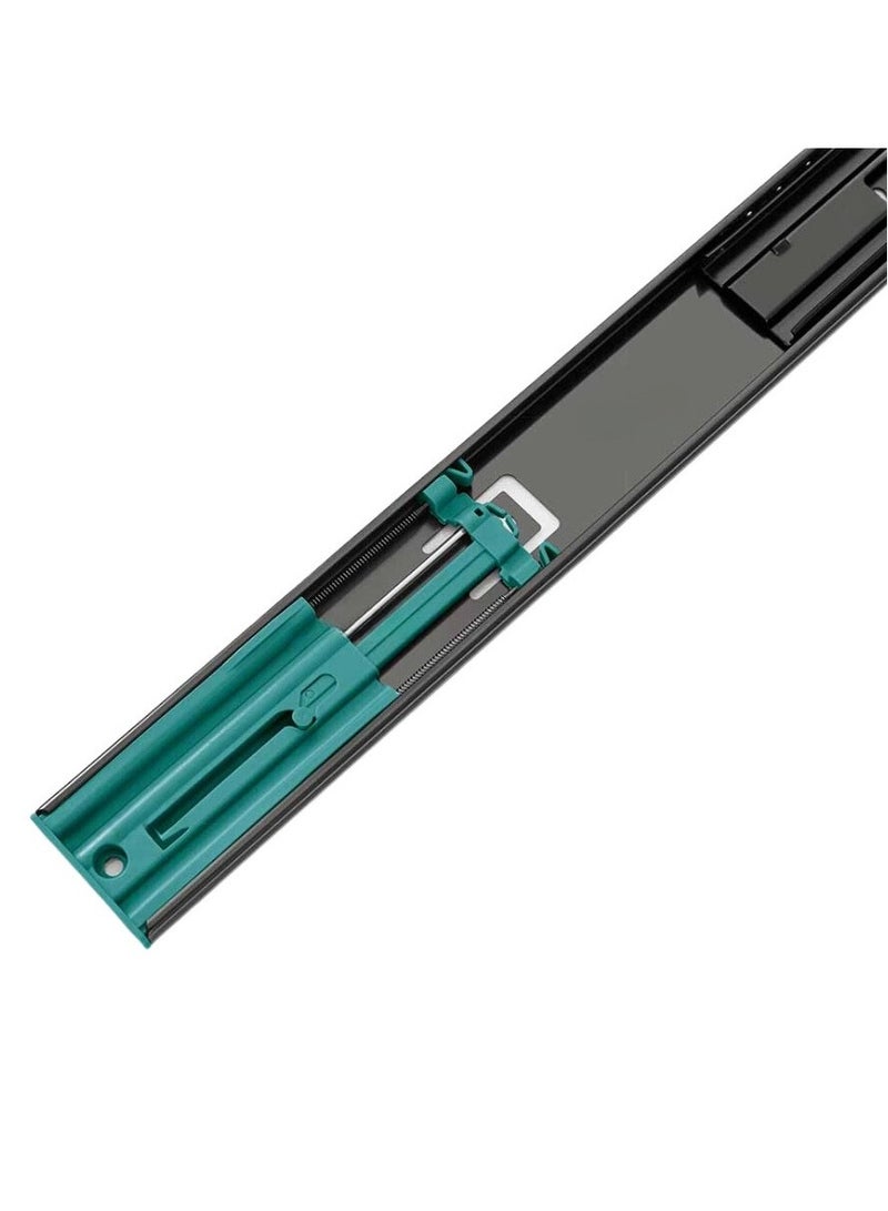STARKE Drawer Damping Trinodal Ball Bearing Slide, Black Electroplated Heavy Duty Rust Resistant Drawer Slides 35Kg Load Capacity 45mm Slide Width 1.0/1.0/1.2 Thick - 450mm Nominal Length - Image 2