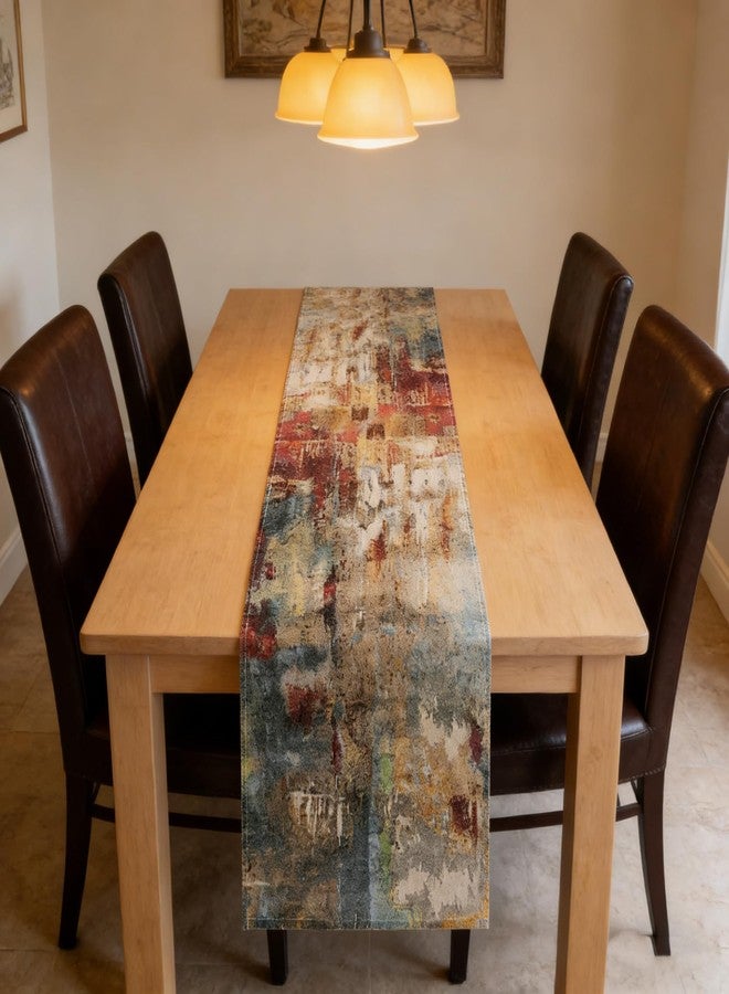 OYIMUA Colorful Rust Boho Table Runner 72 Inches Long Modern Dresser Runner Rustic Spring Fall Table Decor for Home Indoor Outdoor - Image 4