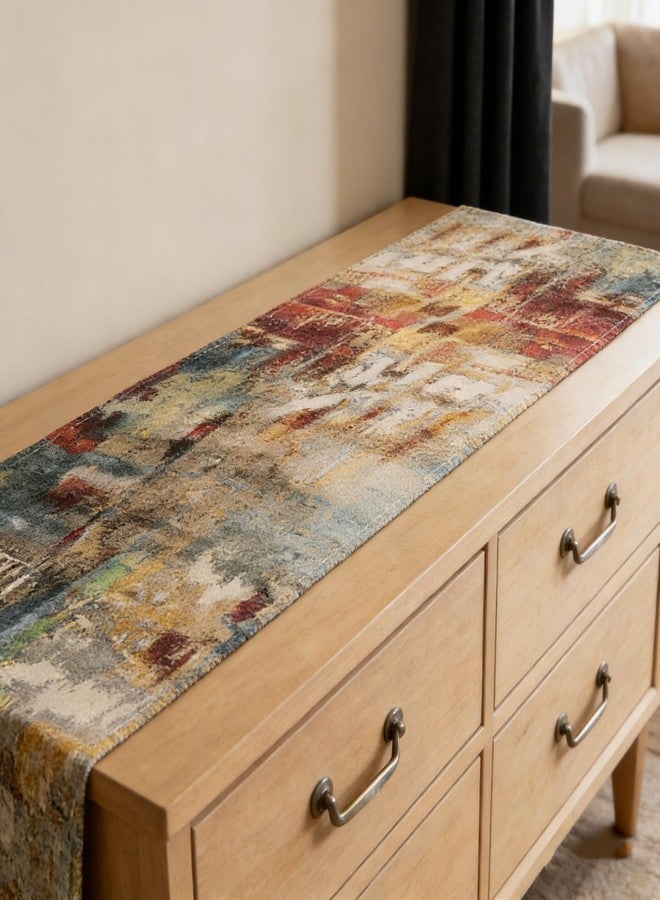 OYIMUA Colorful Rust Boho Table Runner 72 Inches Long Modern Dresser Runner Rustic Spring Fall Table Decor for Home Indoor Outdoor - Image 2