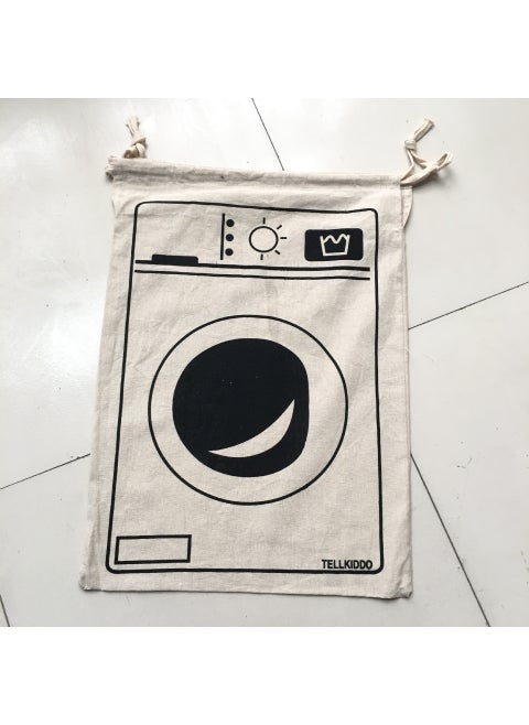 Printed Drawstring Storage Bag Organizer Washing Machine