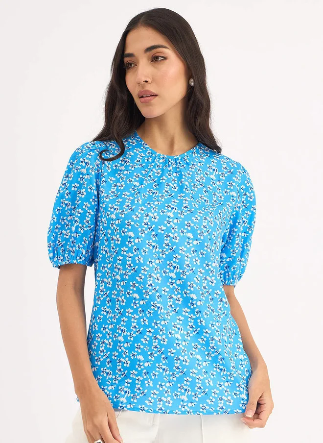 Salt Attire SALT ATTIRE Floral Print Top
