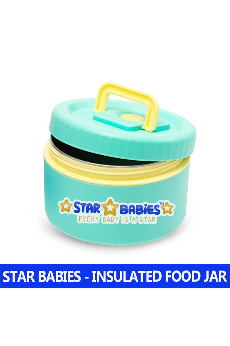 Star Babies High Quality Stainless Steel Portable Food jar/Soup bowl /Lunch box  for Kids Single Compartment Green. - Image 3