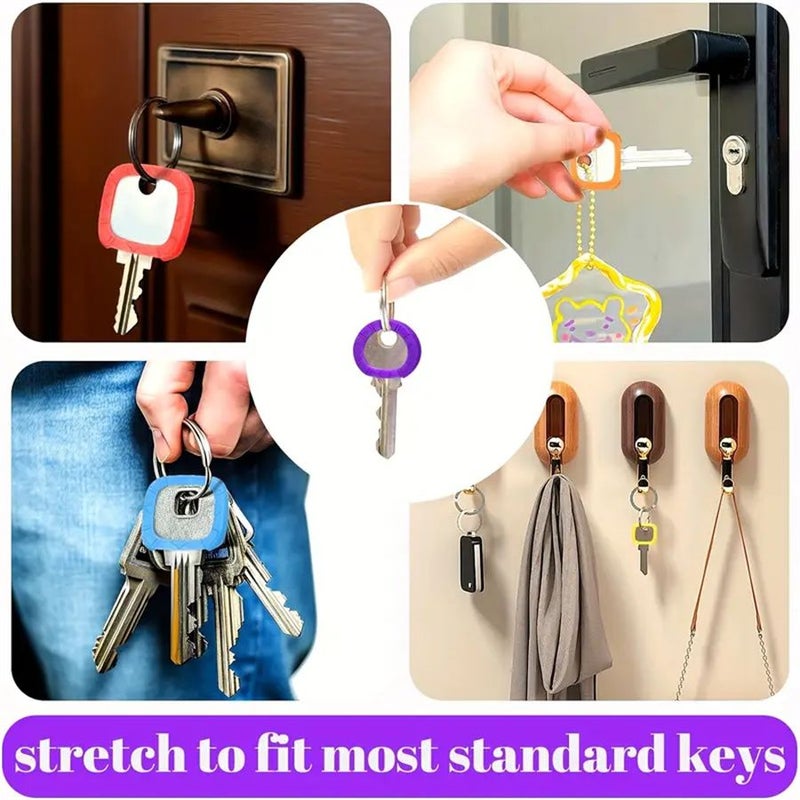 12Pcs Hollow Round Key Caps Key Cover Tags Coding Identifiers Multicolor Set - Image 2