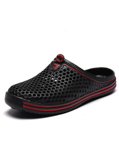 Loquat Men/Women Couple Shoes Hole Shoes Black 
