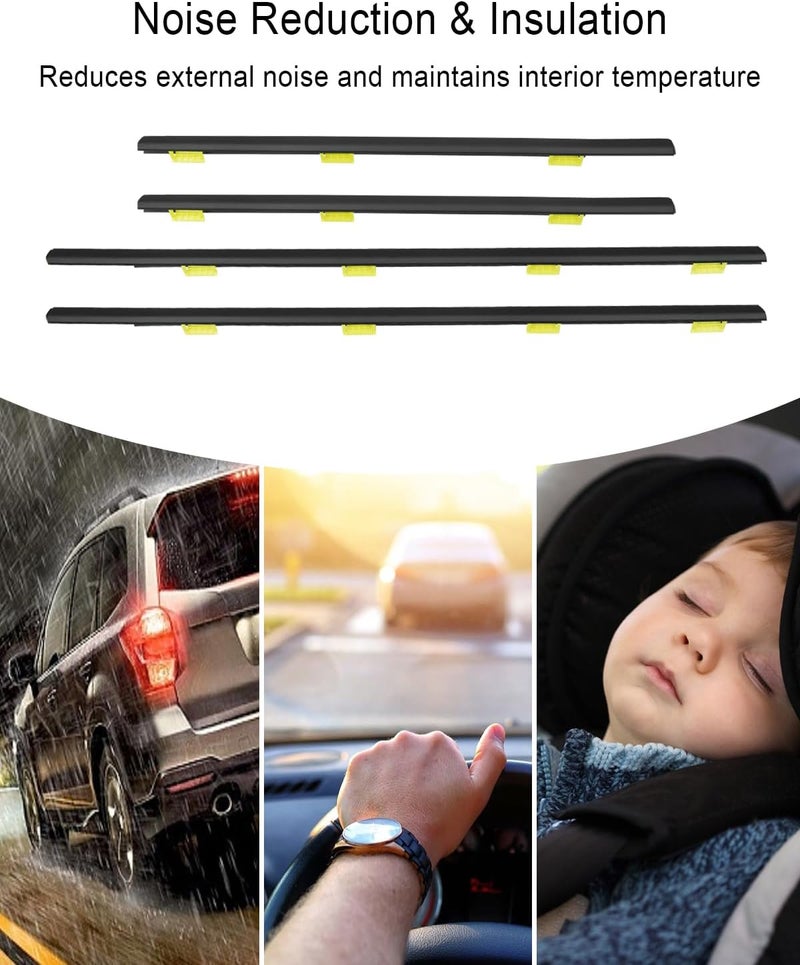 PNYZIK 4 Pcs Weatherstrip Window Molding Trim Seal Belt for Honda CRV CR-V 2002-2006 - Image 4