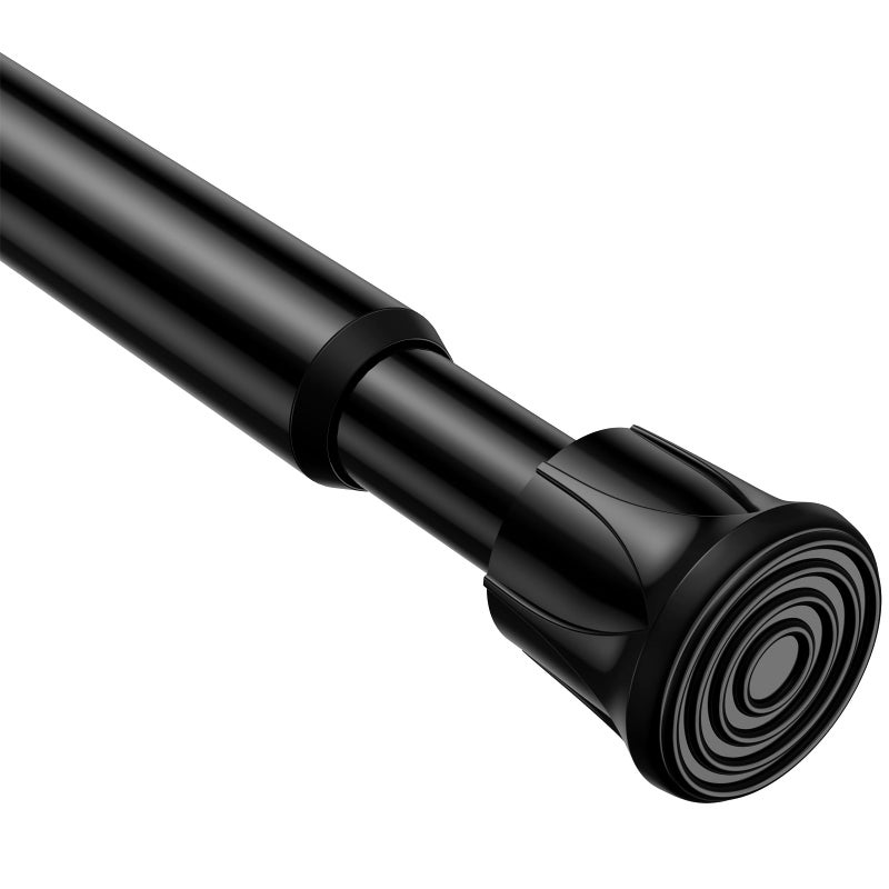 AIZESI Spring Tension Curtain Rods Short Tension Rod (Black,28" to 48"-1Pcs) - Image 1