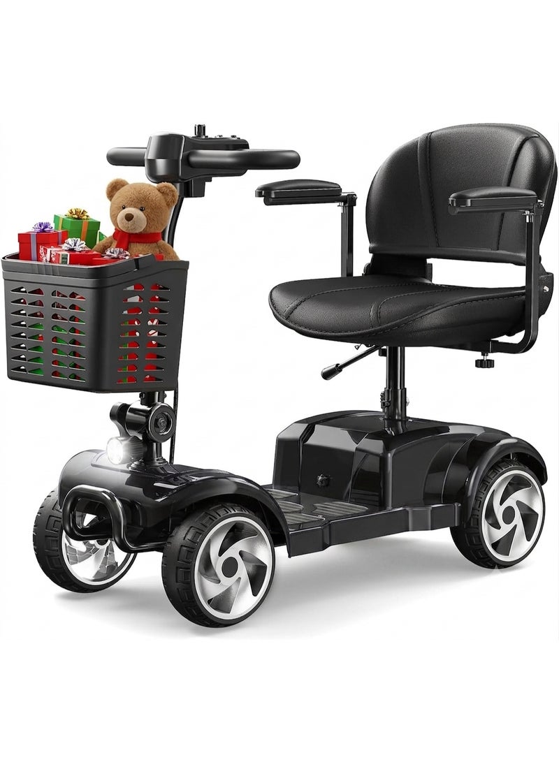 Premium 4-Wheel Foldable Electric Mobility Scooter for Adults & Seniors – 20-Mile Range, 330 lb Capacity, Compact & Travel-Ready - Image 1