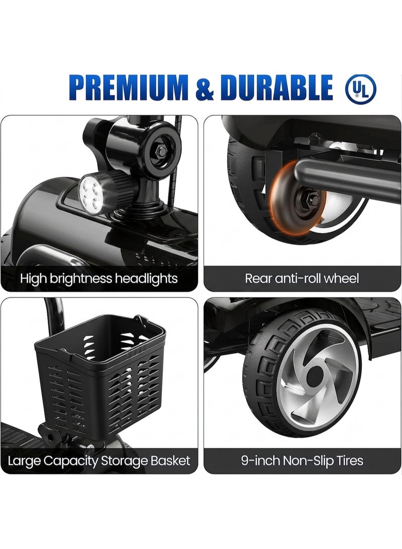 Premium 4-Wheel Foldable Electric Mobility Scooter for Adults & Seniors – 20-Mile Range, 330 lb Capacity, Compact & Travel-Ready - Image 5