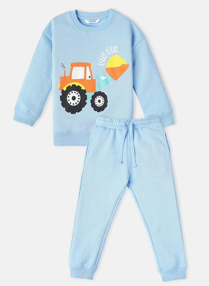 نوتيناتي طقم سويت شيرت وبنطلون رياضي مطبوع للأولاد من نوتيناتى