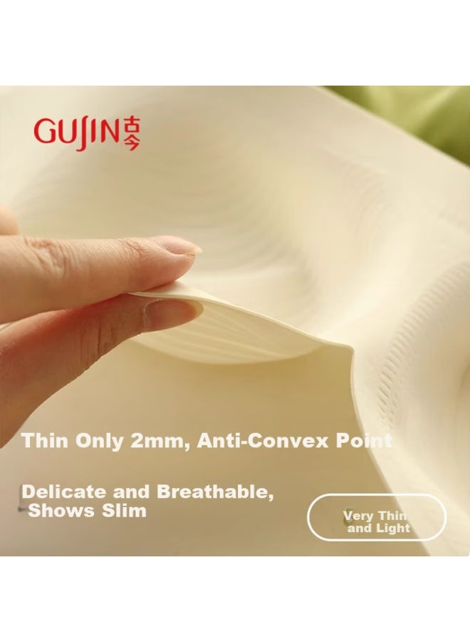 Gujin Full Coverage Ultra-thin Soft Support Big Chest Minimizing Bra Women's Wire-free Side Support Anti-sagging Plus Size Bra - Image 4