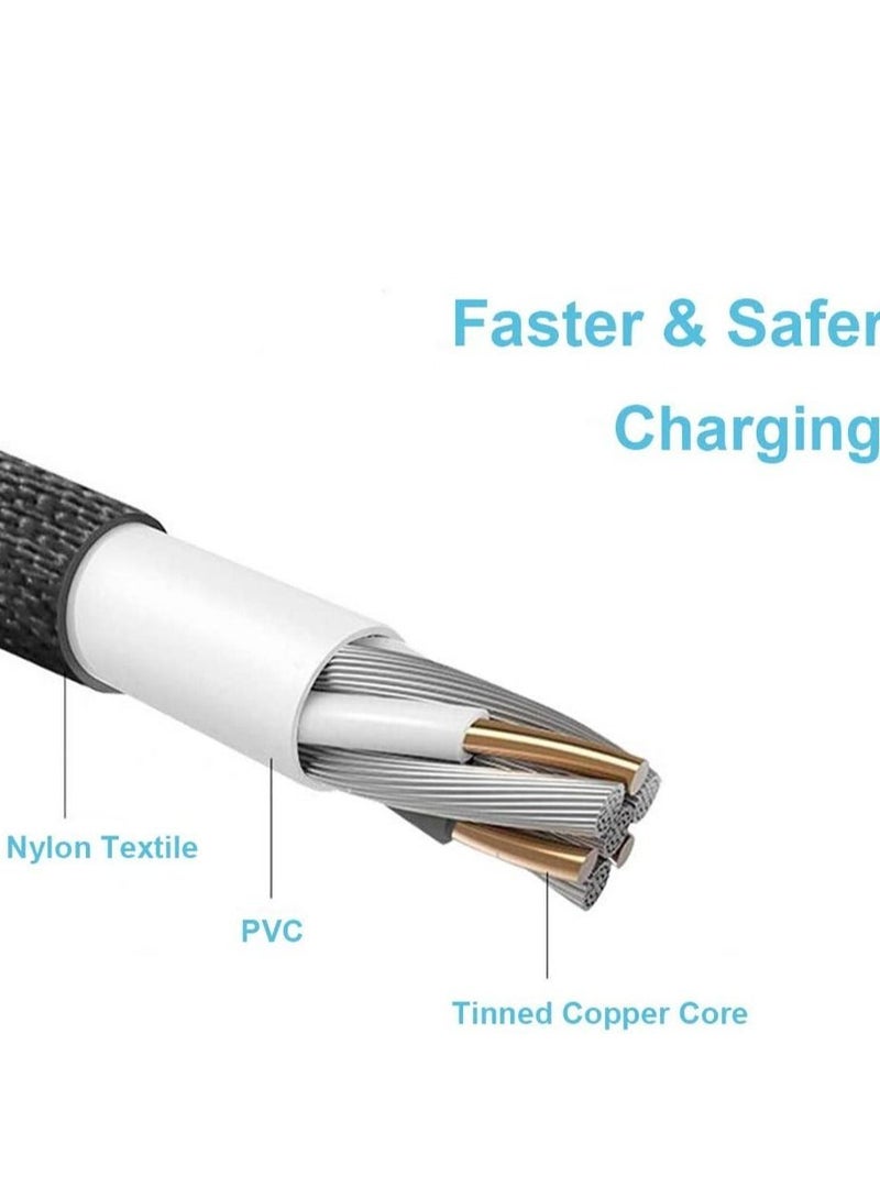 Nylon Braided 3 In 1 Fast Charging Cable For Iphone , Samsung , Huawei , Oppo , And Tables - Image 3
