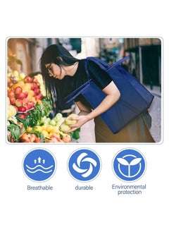 GGEROU 4 Pieces Foldable Shopping Cart Reusable Eco-Friendly Grocery Storage Bags  - Image 2