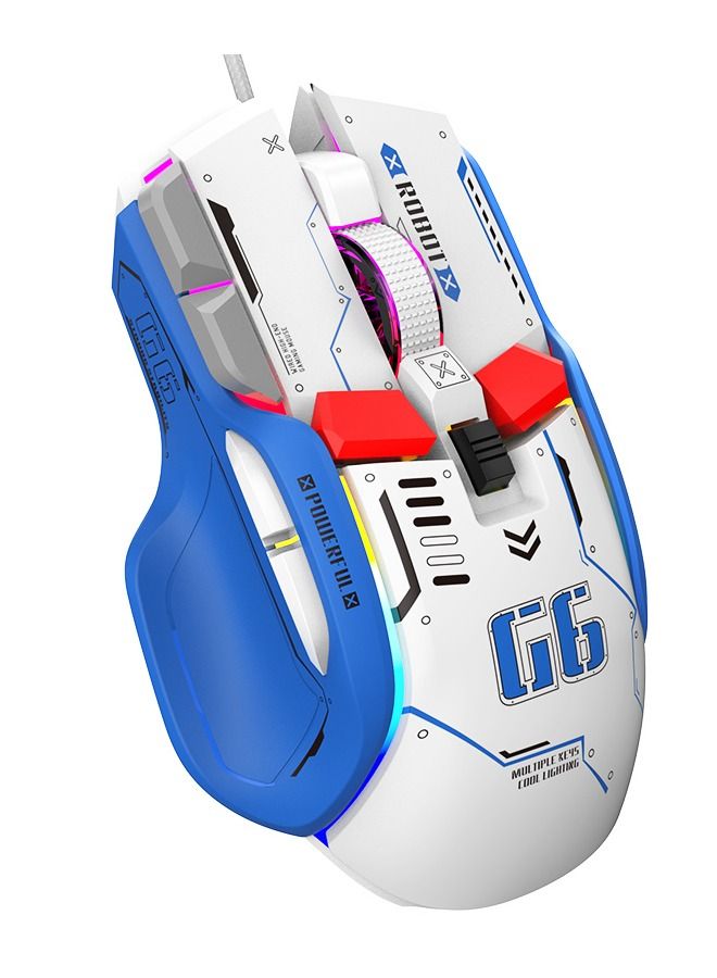Rock Pow Wired Mouse 10 Button 12800 DPI Rgb Backlit Hollow Honeycomb Gaming Mice For PC and Computer Gamer - Image 1