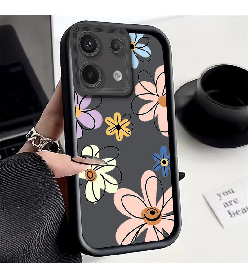 Floral Double Line Design Compatible With Redmi Note 15 Pro Plus 5G White - Image 2