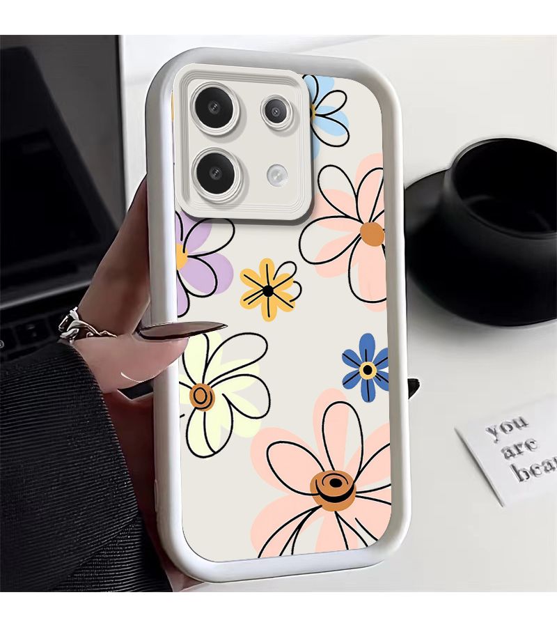 Floral Double Line Design Compatible With Redmi Note 15 Pro Plus 5G White - Image 5