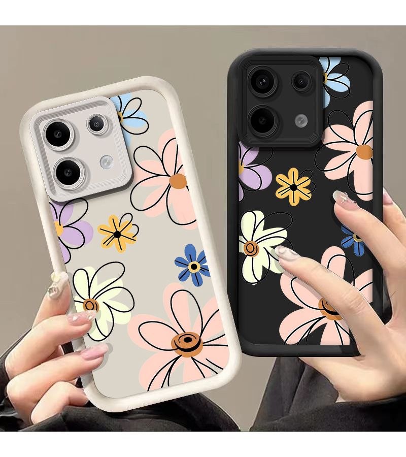 Floral Double Line Design Compatible With Redmi Note 15 Pro Plus 5G White - Image 3