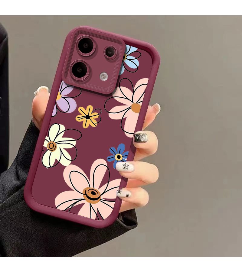 Floral Double Line Design Compatible With Redmi Note 15 Pro Plus 5G White - Image 4