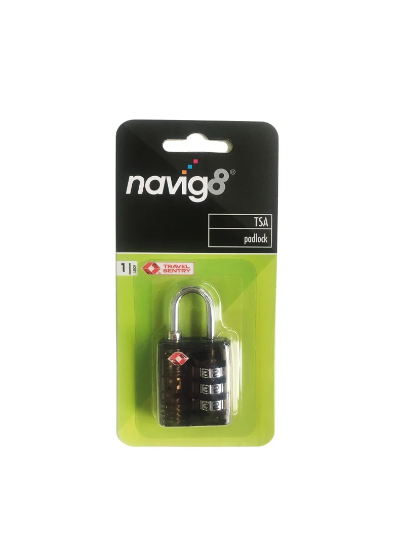 Matalan Navig8 TSA Combination Travel Padlock (16cm x 7.5cm x 2cm)