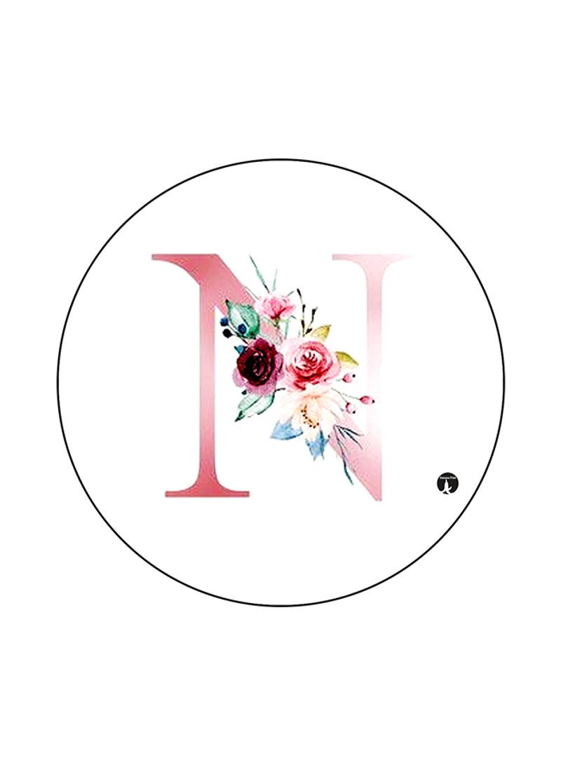 The Letter N Mouse Pad White
