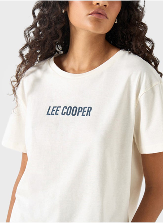 Lee Cooper Printed Crew Neck T-Shirt  - Image 3