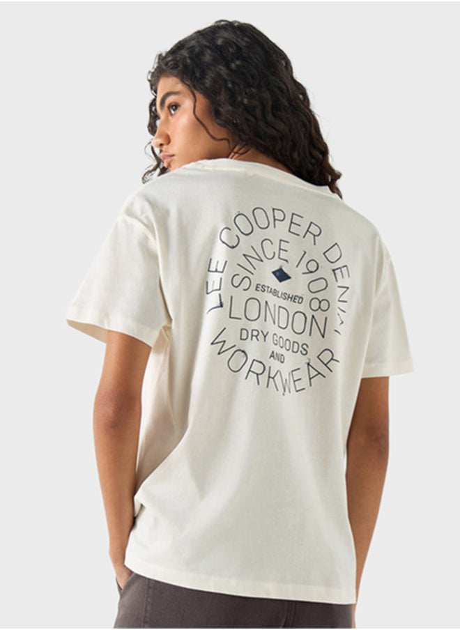 Lee Cooper Printed Crew Neck T-Shirt  - Image 2
