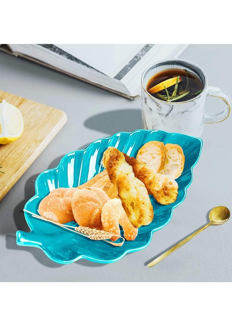 Resin Tray Molds Box Silicone Mold Leaf Resin Molds Jewelry Tray Mold for Epoxy Resin Fruit Plate Casting Mold in Tropical Leaf DIY Salad Plate Storage Box Ashtray Coaster Crafts (Elm Leaf) - Image 2